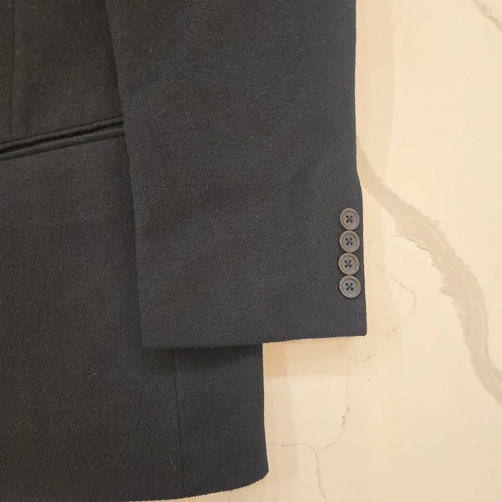 Club Room Cashmere Silk Wool Single Breasted Black Blazer Sports Jacket Size 44